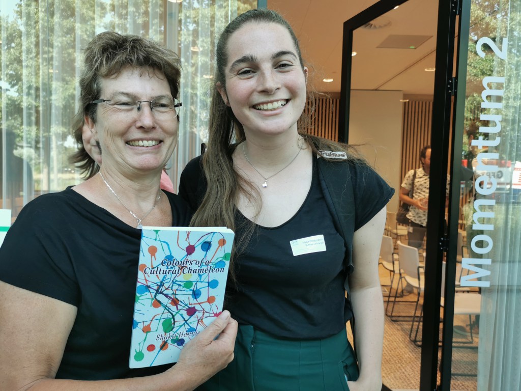 at a scientific conference